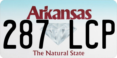 AR license plate 287LCP
