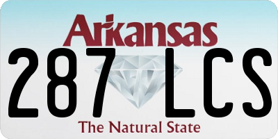 AR license plate 287LCS