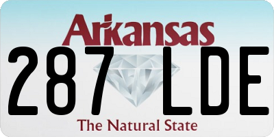AR license plate 287LDE