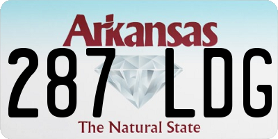 AR license plate 287LDG