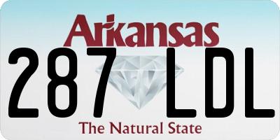 AR license plate 287LDL