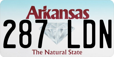 AR license plate 287LDN