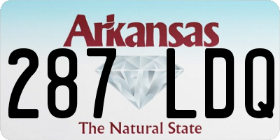 AR license plate 287LDQ