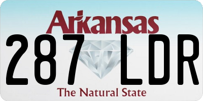 AR license plate 287LDR