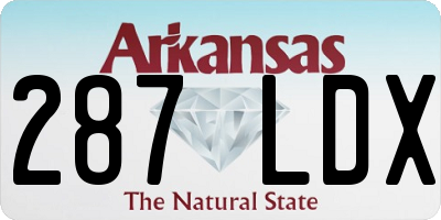 AR license plate 287LDX
