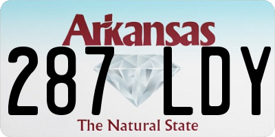AR license plate 287LDY