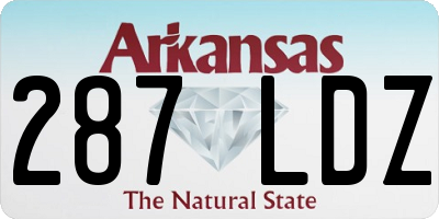AR license plate 287LDZ