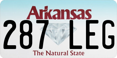 AR license plate 287LEG