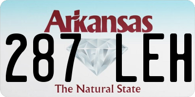 AR license plate 287LEH