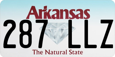 AR license plate 287LLZ