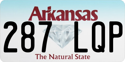 AR license plate 287LQP