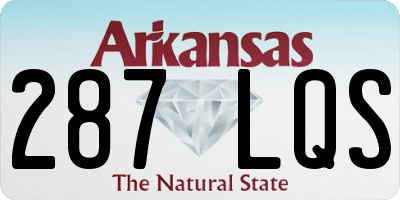 AR license plate 287LQS