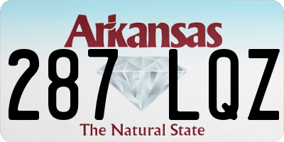AR license plate 287LQZ