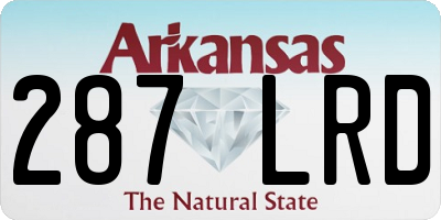AR license plate 287LRD