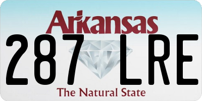 AR license plate 287LRE