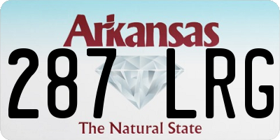 AR license plate 287LRG