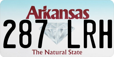AR license plate 287LRH