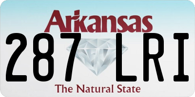AR license plate 287LRI