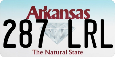 AR license plate 287LRL