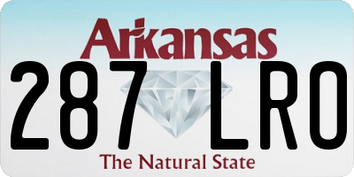 AR license plate 287LRO