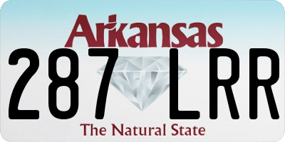 AR license plate 287LRR