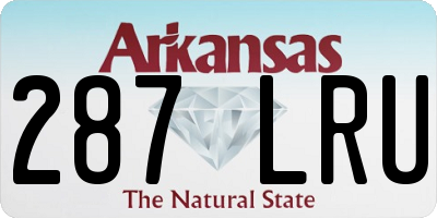 AR license plate 287LRU