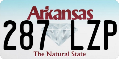 AR license plate 287LZP