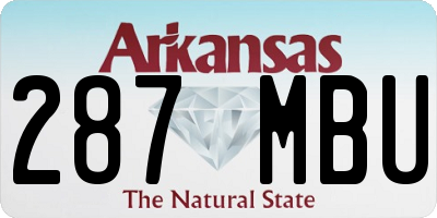 AR license plate 287MBU