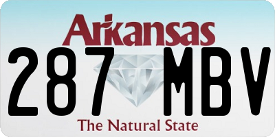 AR license plate 287MBV