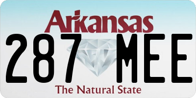 AR license plate 287MEE