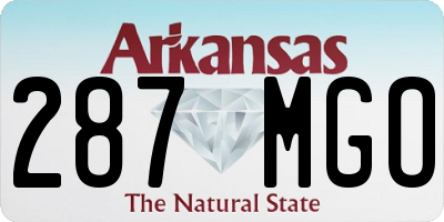 AR license plate 287MGO