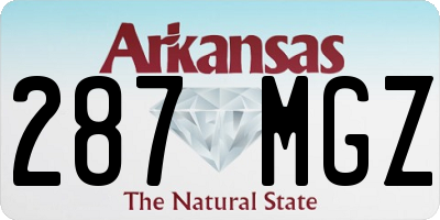 AR license plate 287MGZ