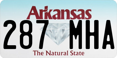 AR license plate 287MHA