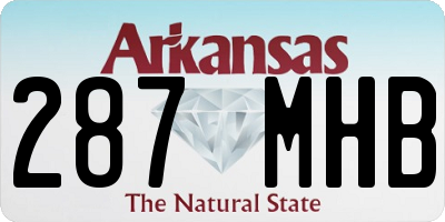 AR license plate 287MHB