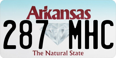 AR license plate 287MHC