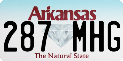 AR license plate 287MHG