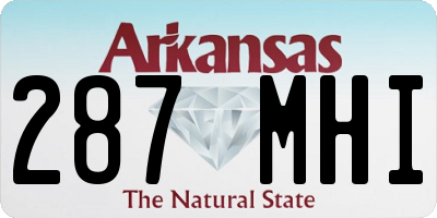 AR license plate 287MHI