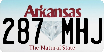 AR license plate 287MHJ