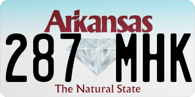 AR license plate 287MHK