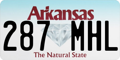 AR license plate 287MHL