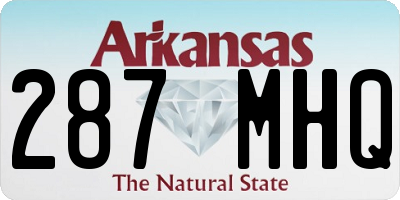 AR license plate 287MHQ