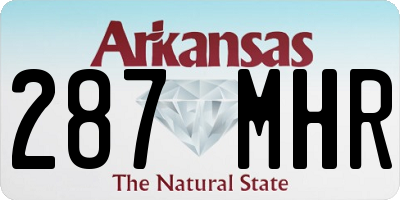AR license plate 287MHR