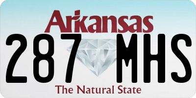 AR license plate 287MHS