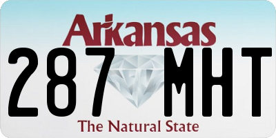 AR license plate 287MHT