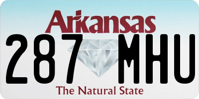 AR license plate 287MHU