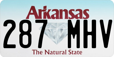 AR license plate 287MHV