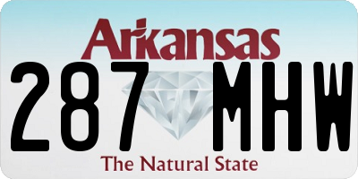 AR license plate 287MHW