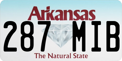 AR license plate 287MIB