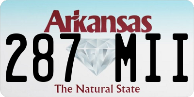 AR license plate 287MII