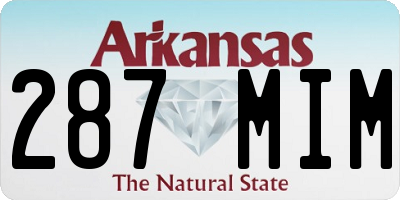 AR license plate 287MIM